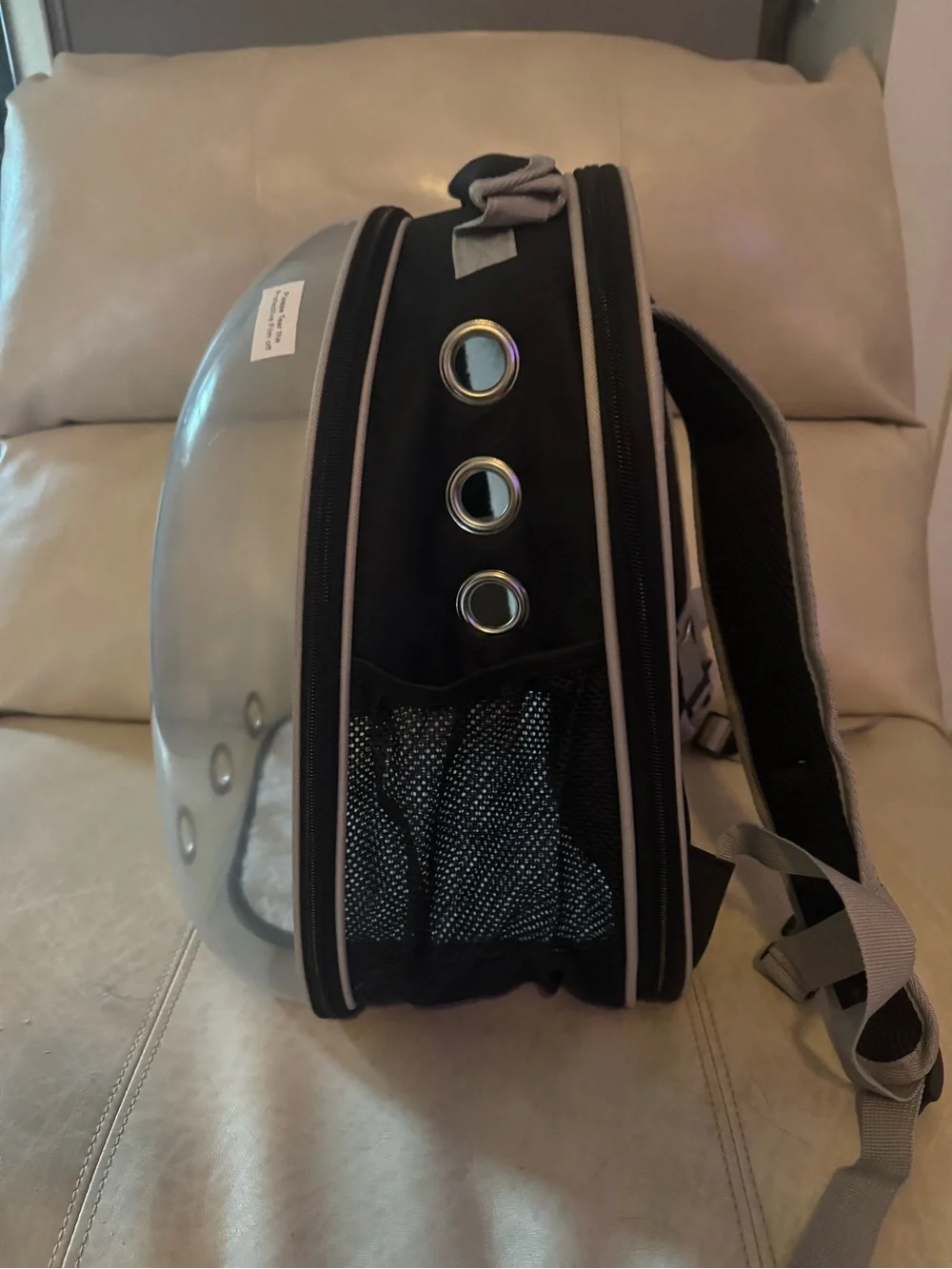 Transparent Bubble Pet Carrier Backpack - Gray